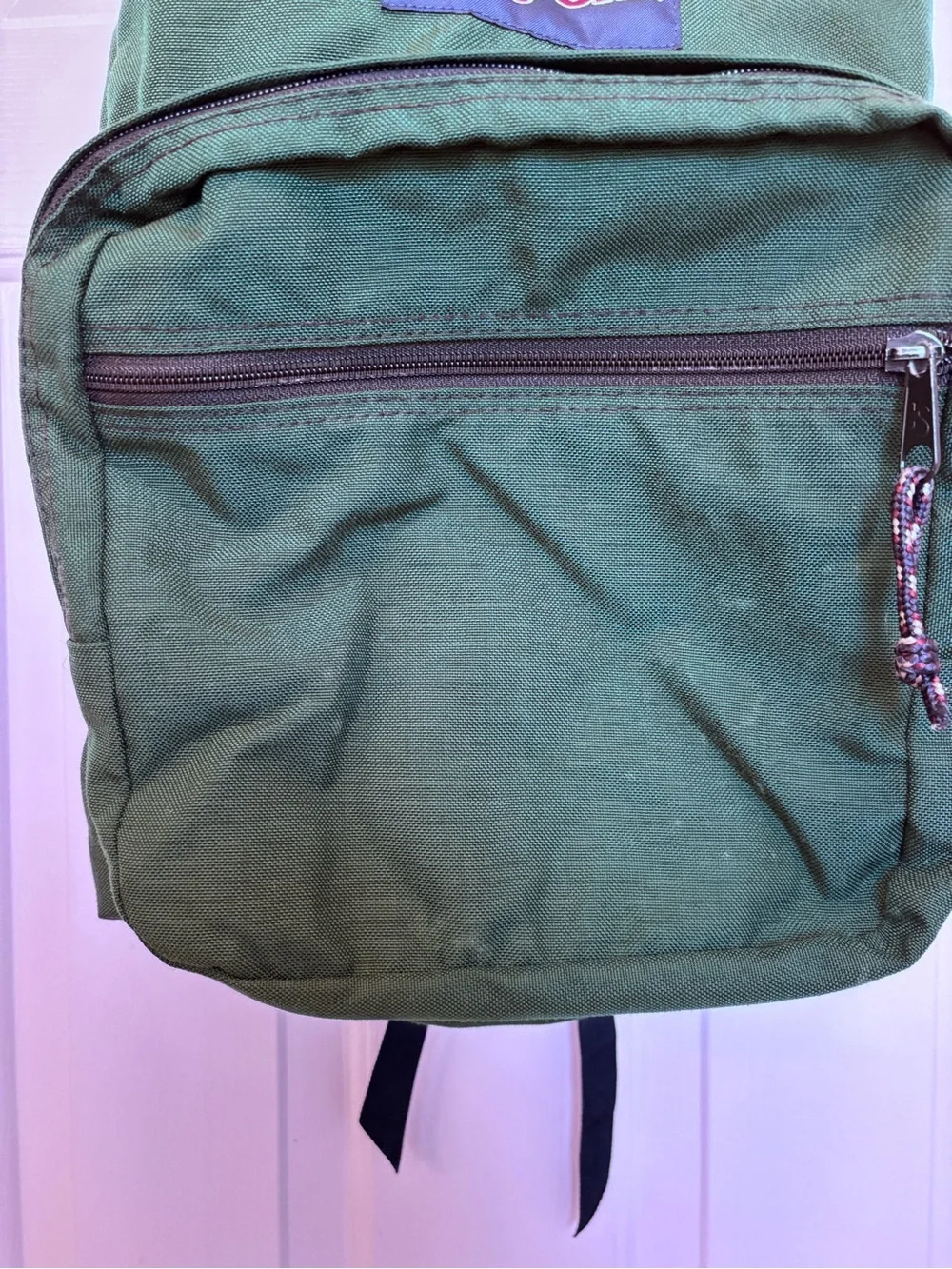 Jansport Forest Green Classic Backpack with Navy Logo Patch